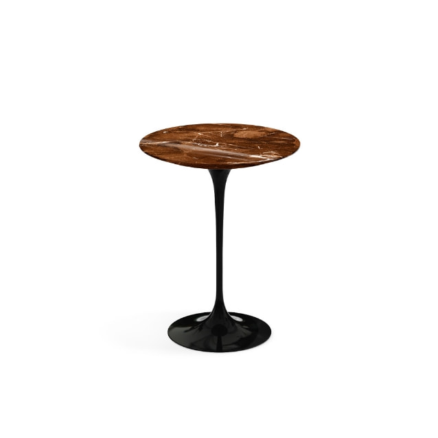 놀 사리넨 라운드 사이드 테이블(ø410 x H510) - 블랙/브라운 엠페라도