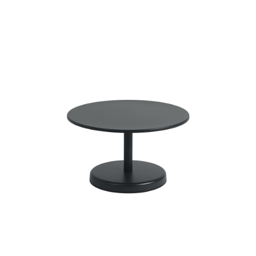 무토 리니어 스틸 커피 테이블 ø70 (아웃도어) - 블랙