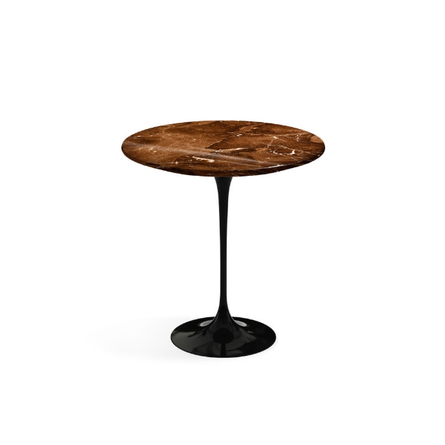 놀 사리넨 라운드 사이드 테이블 (ø510 x H520) - 블랙/브라운 엠페라도