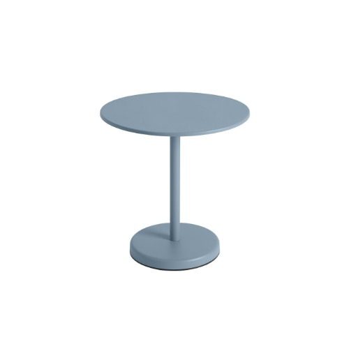 무토 리니어 스틸 라운드 카페 테이블 - 페일 블루 (3size)